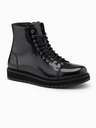 Ombre Clothing Scarpe da uomo con tacco alto in ecopelle lucida nero Ombre Clothing