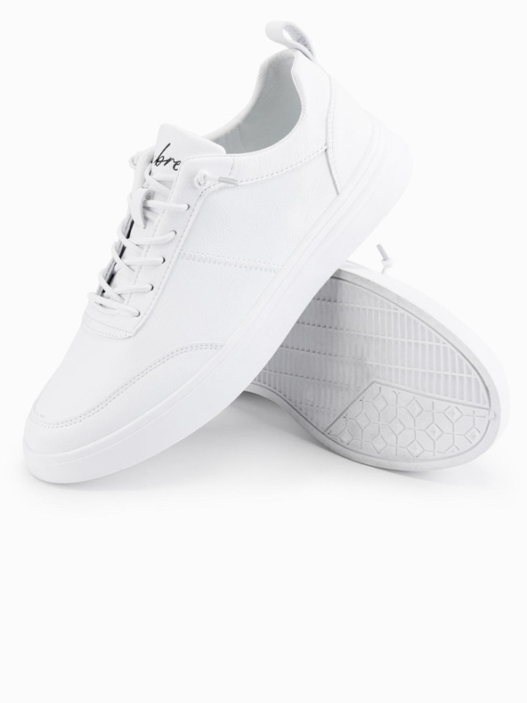 Ombre Clothing Scarpe casual da uomo unisex in eco nubuck bianco Ombre Clothing