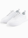 Ombre Clothing Scarpe casual da uomo unisex in eco nubuck bianco Ombre Clothing