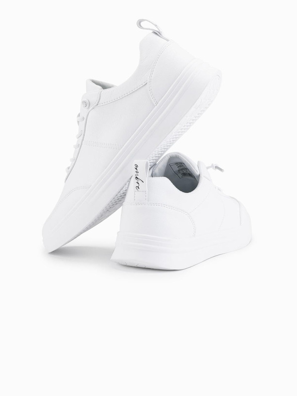Ombre Clothing Scarpe casual da uomo unisex in eco nubuck bianco Ombre Clothing