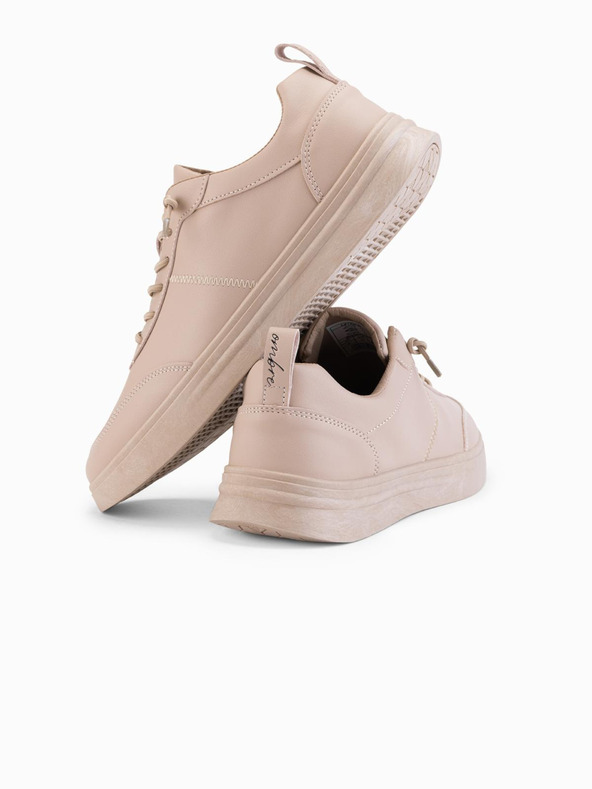 Ombre Clothing Scarpe casual unisex da uomo in eco nubuck beige Ombre Abbigliamento