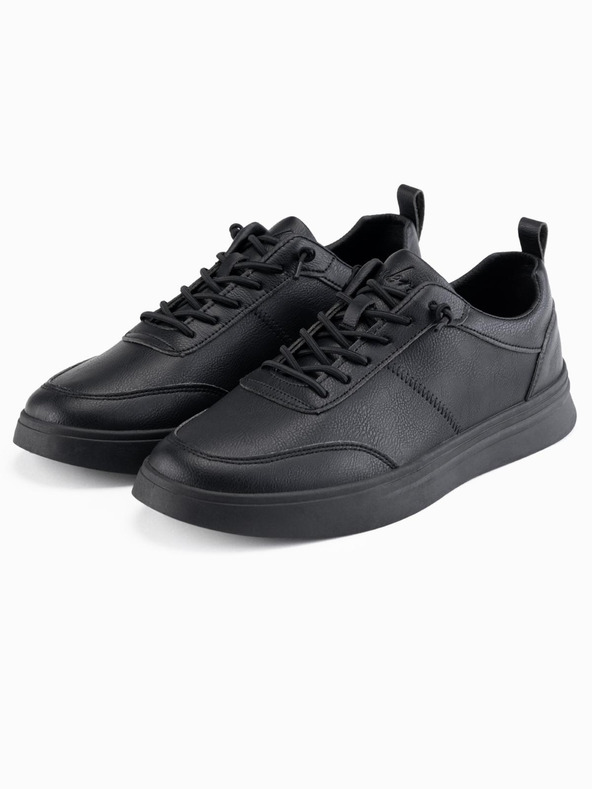 Ombre Clothing Scarpe casual unisex da uomo in eco nabuk nero Ombre Abbigliamento