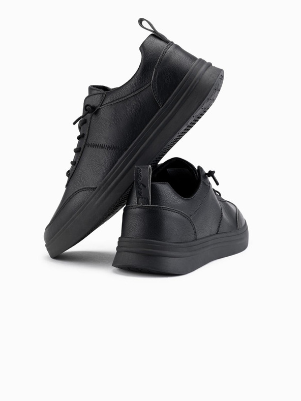 Ombre Clothing Scarpe casual unisex da uomo in eco nabuk nero Ombre Abbigliamento