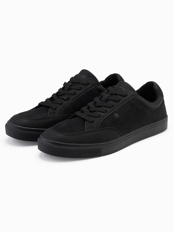 Ombre Clothing Scarpe monocromatiche da uomo in stile streetwear nero Ombre Abbigliamento