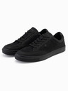 Ombre Clothing Scarpe monocromatiche da uomo in stile streetwear nero Ombre Abbigliamento