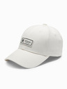 Ombre Clothing Cappello da baseball da uomo con visiera e patch crema Ombre Clothing