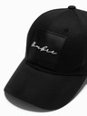 Ombre Clothing Cappello da baseball da uomo con grande patch nero Ombre Clothing