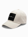 Ombre Clothing Cappello da baseball da uomo con grande toppa crema Ombre Clothing