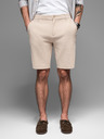 Ombre Clothing Pantaloncini da ginnastica da uomo in cotone BASIC beige Ombre Clothing