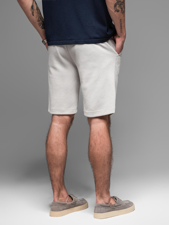 Ombre Clothing Pantaloncini da ginnastica da uomo in cotone BASIC grigio Ombre Clothing