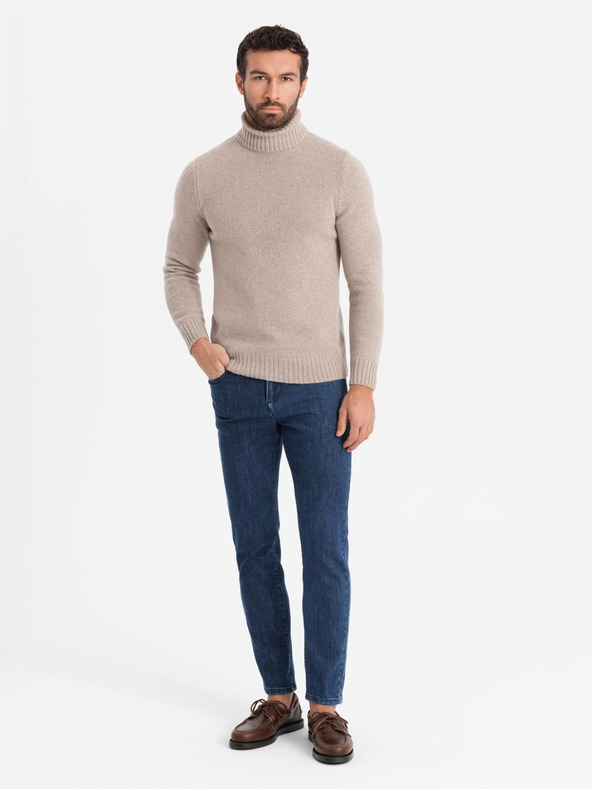 Ombre Clothing Jeans classici lavati da uomo REGULAR FIT Blu Ombre Abbigliamento