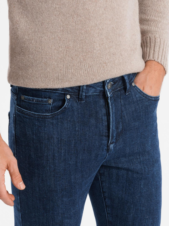 Ombre Clothing Jeans classici lavati da uomo REGULAR FIT Blu Ombre Abbigliamento