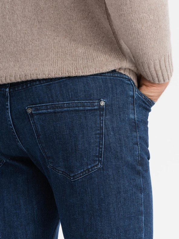 Ombre Clothing Jeans classici lavati da uomo REGULAR FIT Blu Ombre Abbigliamento