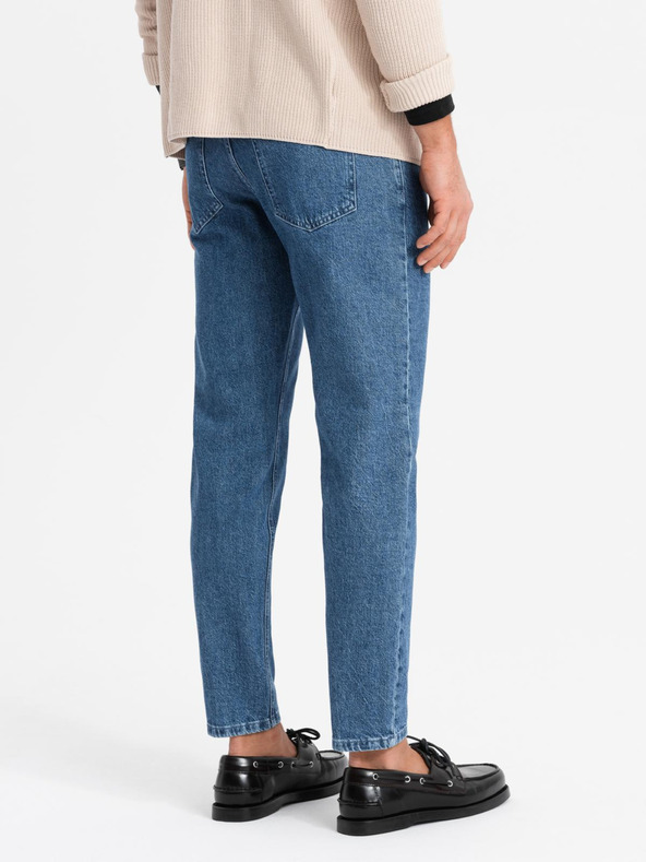 Ombre Clothing Jeans classici lavati da uomo REGULAR FIT Blu Ombre Abbigliamento