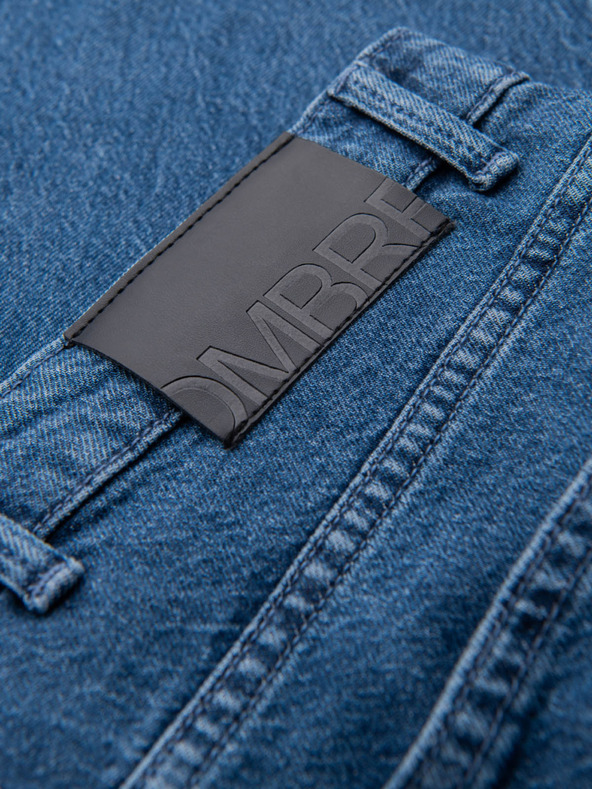 Ombre Clothing Jeans classici lavati da uomo REGULAR FIT Blu Ombre Abbigliamento