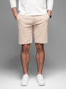 Ombre Clothing Pantaloncini da ginnastica da uomo in cotone BASIC beige Ombre Clothing