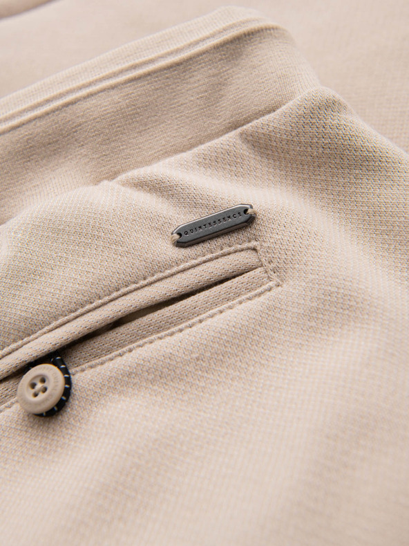 Ombre Clothing Pantaloncini da ginnastica da uomo in cotone BASIC beige Ombre Clothing