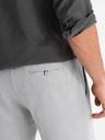 Ombre Clothing Pantaloncini corti da uomo SLIM FIT in maglia melange strutturata grigio chiaro Ombre Abbigliamento