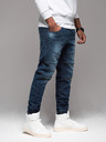 Ombre Clothing Pantaloni JOGGERY da uomo con tasche cargo con zip blu Ombre Clothing