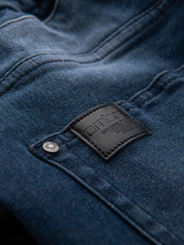 Ombre Clothing Pantaloni JOGGERY da uomo con tasche cargo con zip blu Ombre Clothing