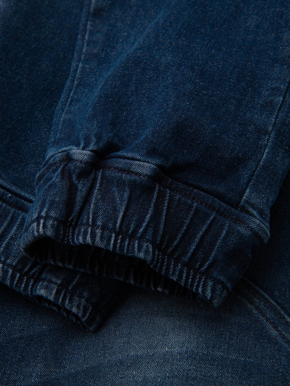 Ombre Clothing Pantaloni JOGGERY da uomo con tasche cargo con zip blu Ombre Clothing