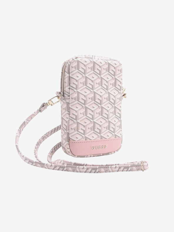 Guess Guess PU G Cube Borsa telefonica con cerniera rosa