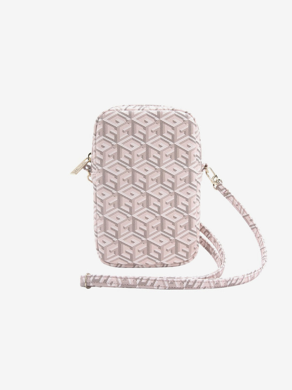 Guess Guess PU G Cube Borsa telefonica con cerniera rosa