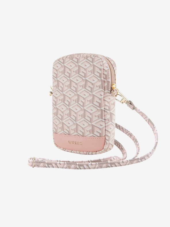Guess Guess PU G Cube Borsa telefonica con cerniera rosa
