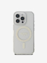 Guess Guess IML Glitter Ring MagSafe Back Cover per iPhone 16 Pro Trasparente