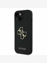 Guess Guess PU Grained 4G Metal Logo Back Cover per iPhone 14 Nero