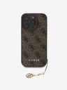 Guess Cover posteriore con charm Guess 4G per iPhone 16 Pro Tone on Tone Brown