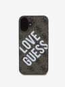 Guess Custodia posteriore MagSafe Guess PU 4G Big Love Logo in pelle per iPhone 16 Marrone