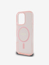 Guess Guess IML Glitter Ring MagSafe Back Cover per iPhone 16 Pro Rosa