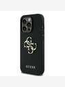 Guess Guess PU Grained 4G Metal Logo Back Cover per iPhone 13 Pro Nero