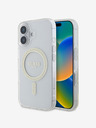 Guess Guess IML Glitter Ring MagSafe Back Cover per iPhone 16 Trasparente