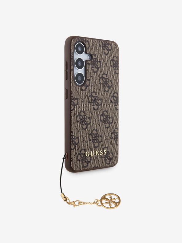 Guess Custodia posteriore Guess 4G Charm per Samsung Galaxy S24 Marrone