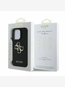 Guess Guess PU Grained 4G Metal Logo Back Cover per iPhone 14 Pro Nero
