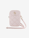 Guess Guess PU trapuntato 4G metallo Logo borsa del telefono con cerniera rosa