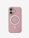 Guess Guess IML Anello con strass MagSafe Custodia posteriore per iPhone 16 Rosa