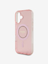 Guess Guess IML Anello con strass MagSafe Custodia posteriore per iPhone 16 Rosa