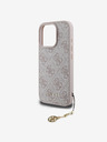 Guess Guess 4G Charm Back Cover per iPhone 16 Pro Max tono su tono rosa