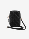 Guess Guess PU Trapuntato 4G Logo Metallo Borsa telefonica con cerniera Nero