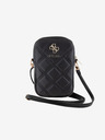 Guess Guess PU Trapuntato 4G Logo Metallo Borsa telefonica con cerniera Nero