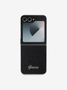 Guess Guess PC/TPU Glitter Flakes Metal Logo Back Cover per Samsung Galaxy Z Flip 6 Nero