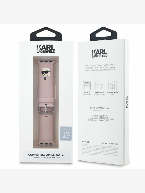 Karl Lagerfeld Karl Lagerfeld Karl Head NFT Cinturino per Apple Watch 38/40/41 Rosa