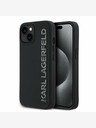 Karl Lagerfeld Karl Lagerfeld 3D Rubber Glitter Logo Back Cover per iPhone 13 Nero