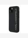 Karl Lagerfeld Karl Lagerfeld 3D Rubber Glitter Logo Back Cover per iPhone 13 Nero