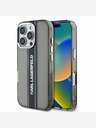 Karl Lagerfeld Karl Lagerfeld IML Logo Stripe Back Cover per iPhone 16 Pro Max Nero