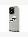 Karl Lagerfeld Karl Lagerfeld 3D Rubber Double Heads Back Cover per iPhone 16 Pro Beige