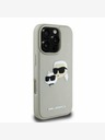 Karl Lagerfeld Karl Lagerfeld 3D Rubber Double Heads Back Cover per iPhone 16 Pro Beige